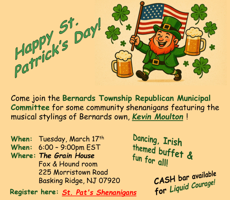 St. Patrick’s Day Shenanigans flyer